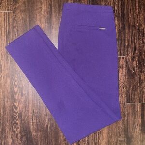 Calvin Klein Vibrant Purple Straight Leg Dress Pants